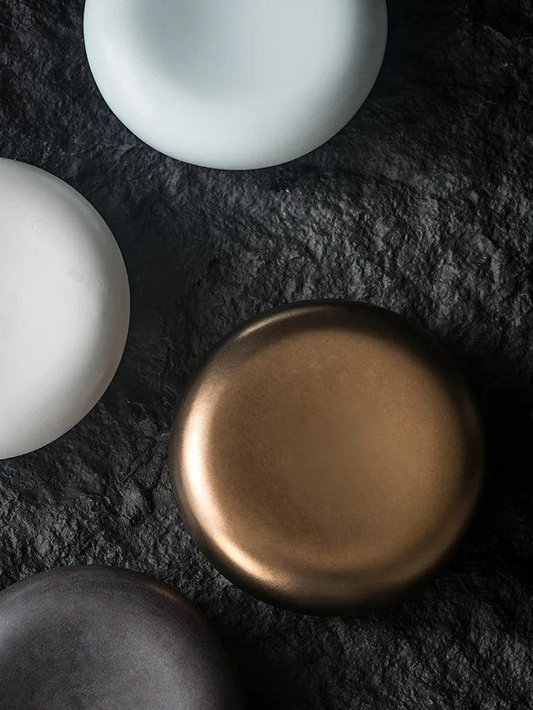 Petite assiette en céramique style français - Assiette créative pour apéritifs, desserts et cuisine occidentale - Cuisine Chez Nadine