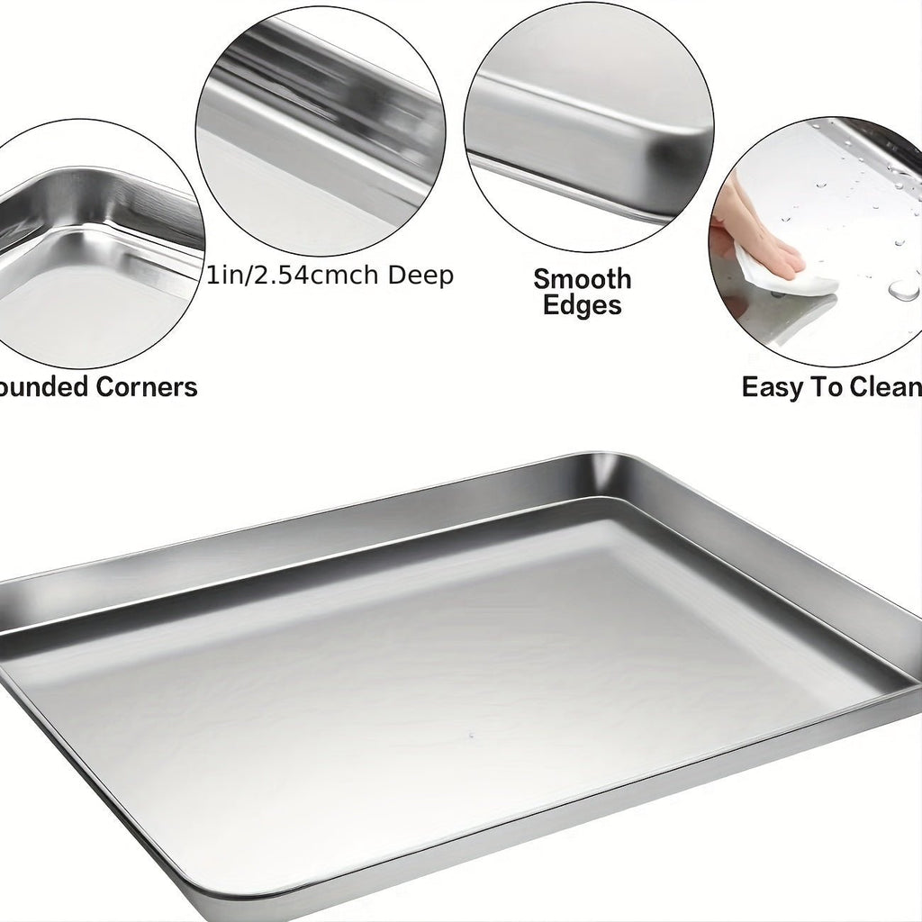 Plaque de cuisson en acier inoxydable avec grille de refroidissement - Sans toxines, compatible lave - vaisselle - Cuisine Chez Nadine