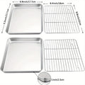 Plaque de cuisson en acier inoxydable avec grille de refroidissement - Sans toxines, compatible lave - vaisselle - Cuisine Chez Nadine