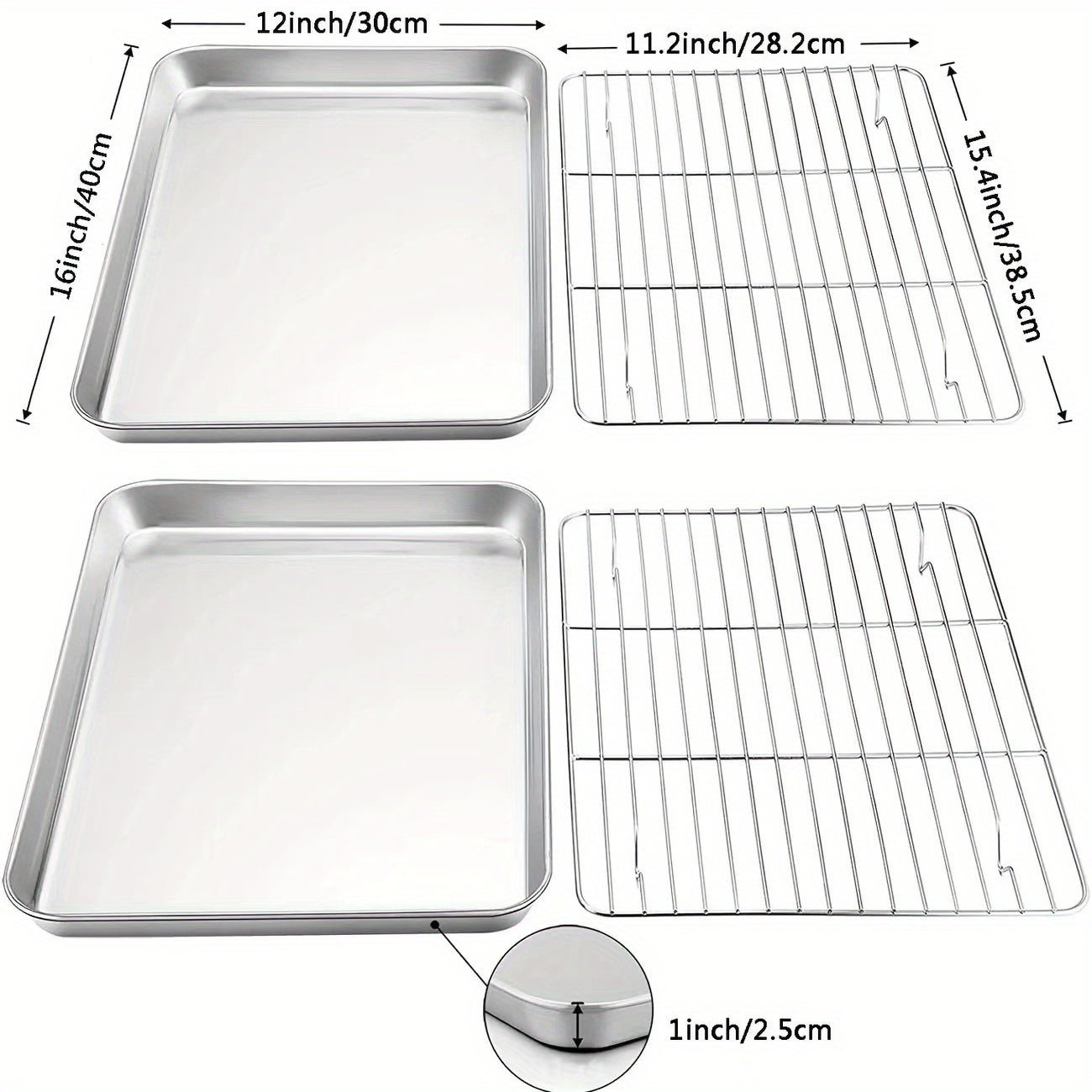Plaque de cuisson en acier inoxydable avec grille de refroidissement - Sans toxines, compatible lave - vaisselle - Cuisine Chez Nadine