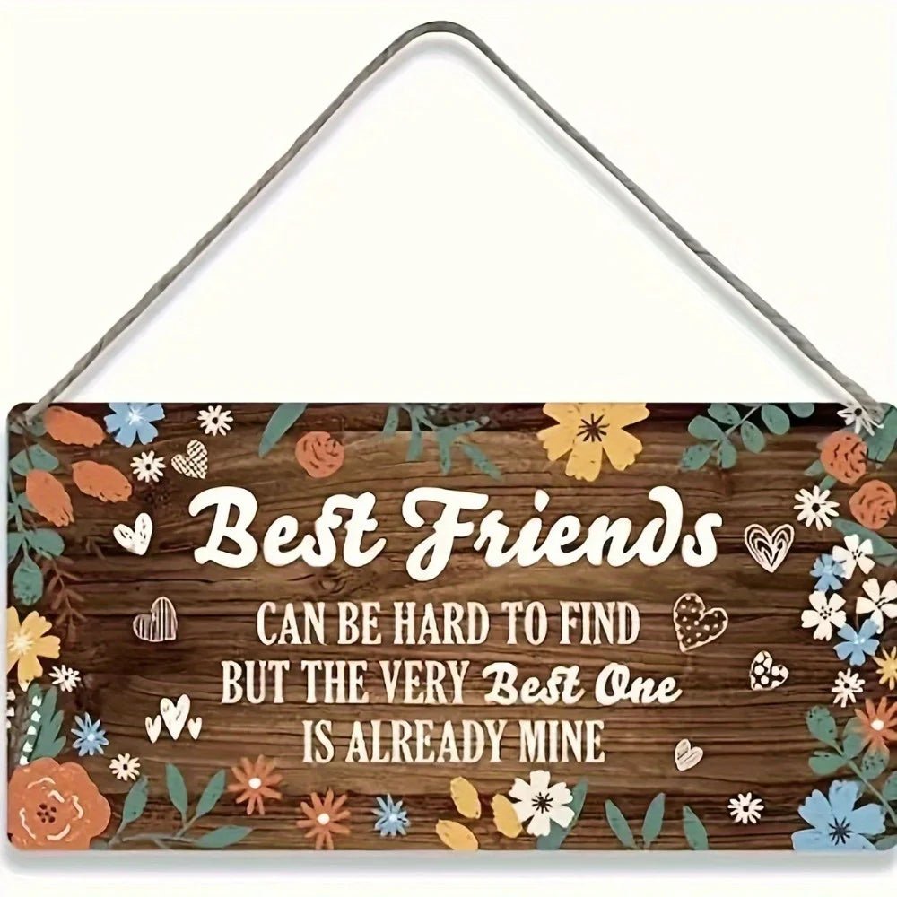 Plaque décorative murale en bois style rustique - "Cette cuisine offre nourriture, amour et joie" avec illustration florale - Cuisine Chez Nadine