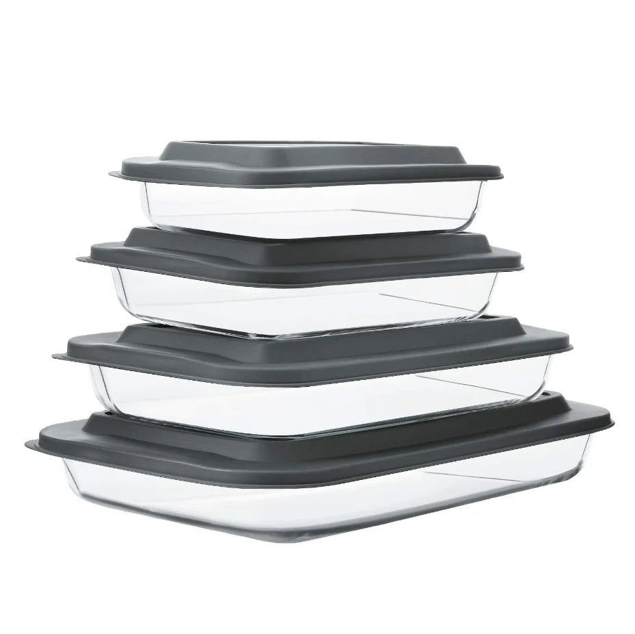 Plat à Four en Verre avec Couvercle – Antiadhésif, Du Congélateur au Four, 21 Formats - Cuisine Chez Nadine