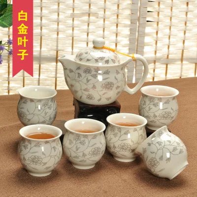 Plateau de Service en Porcelaine avec Poignées - Organiseur pour Café, Thé, Gâteaux et Collations pour Cuisine et Bureau - Cuisine Chez Nadine