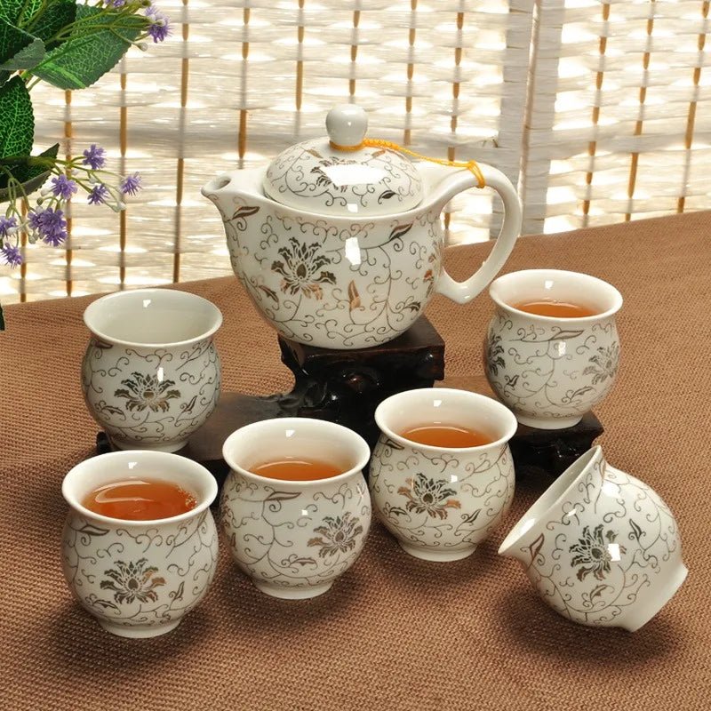Plateau de Service en Porcelaine avec Poignées - Organiseur pour Café, Thé, Gâteaux et Collations pour Cuisine et Bureau - Cuisine Chez Nadine