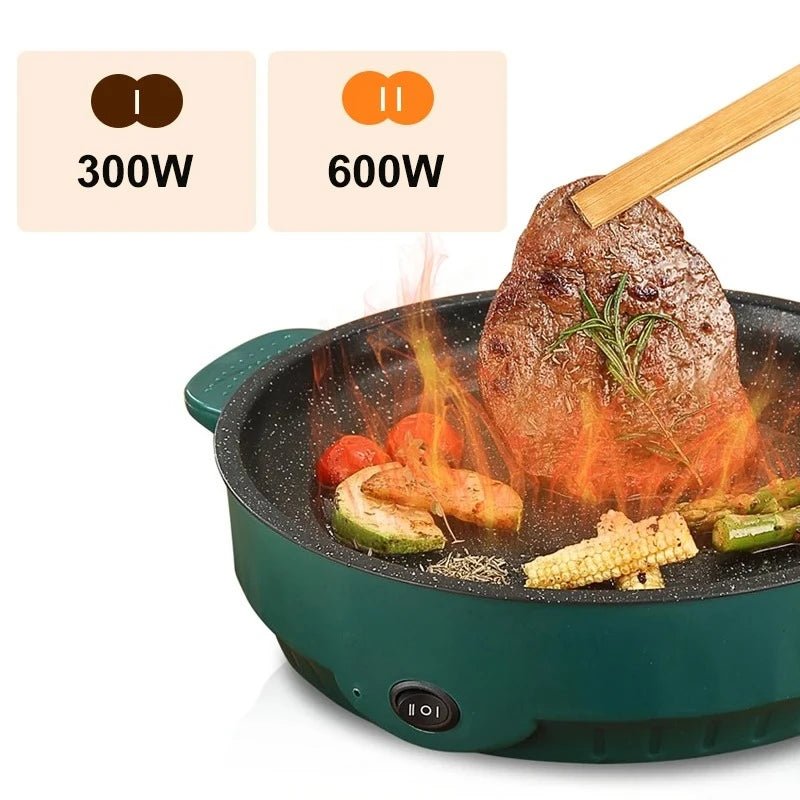 Poêle Électrique Multifonction 220V - Cuiseur Antiadhésif pour Barbecue, Steaks, Poissons et Omelettes - Cuisine Chez Nadine