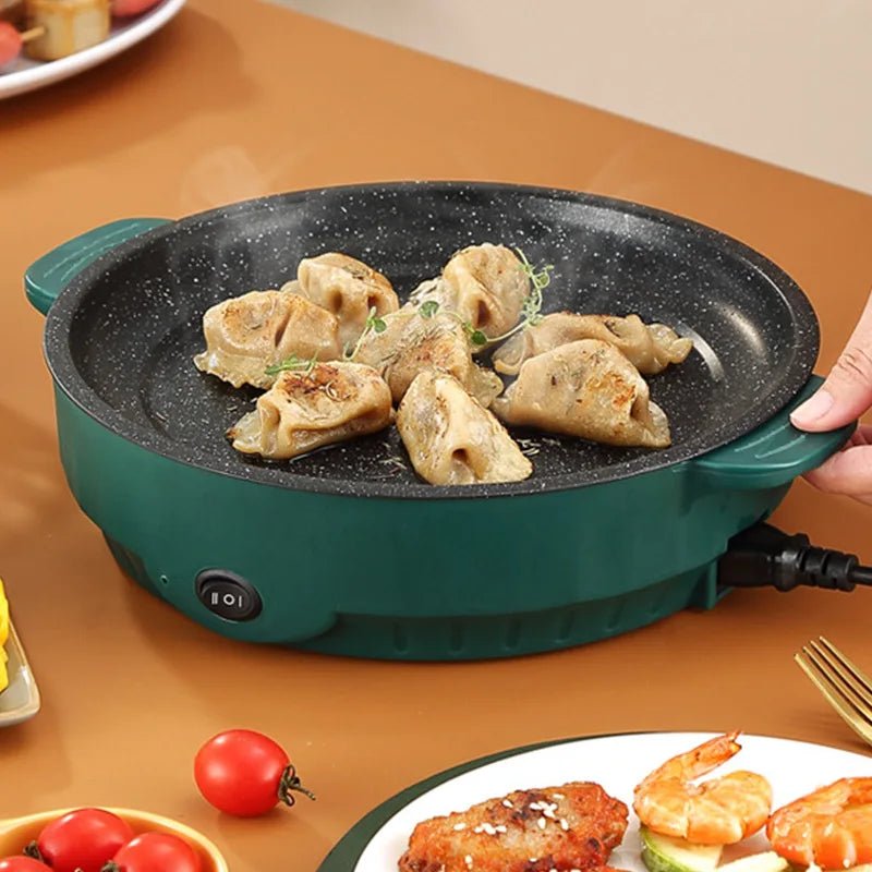 Poêle Électrique Multifonction 220V - Cuiseur Antiadhésif pour Barbecue, Steaks, Poissons et Omelettes - Cuisine Chez Nadine