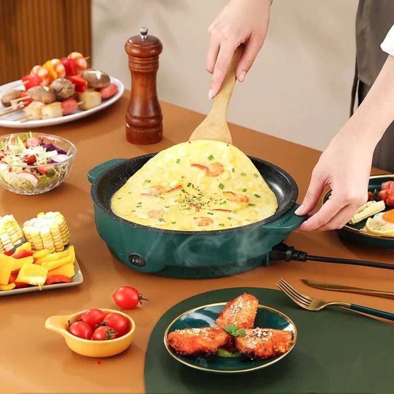 Poêle Électrique Multifonction 220V - Cuiseur Antiadhésif pour Barbecue, Steaks, Poissons et Omelettes - Cuisine Chez Nadine