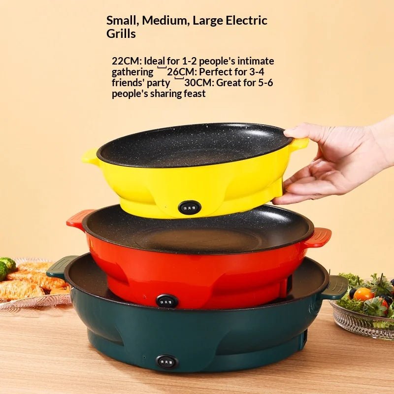 Poêle Électrique Multifonction 220V - Cuiseur Antiadhésif pour Barbecue, Steaks, Poissons et Omelettes - Cuisine Chez Nadine
