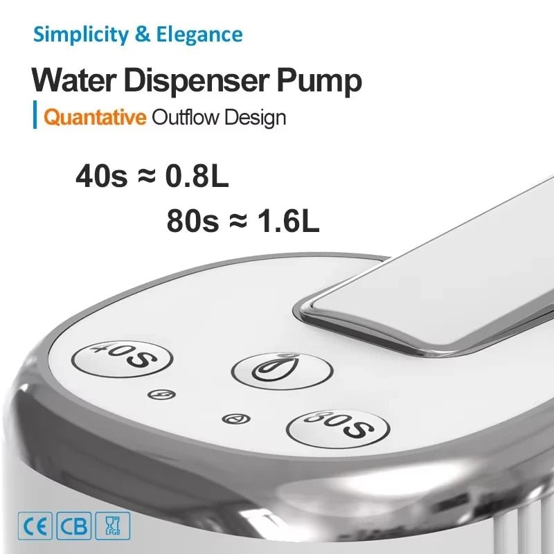 Pompe à Eau Électrique USB pour Bonbonne - Distributeur d'Eau Portable pour Maison, Bureau et Extérieur - Cuisine Chez Nadine