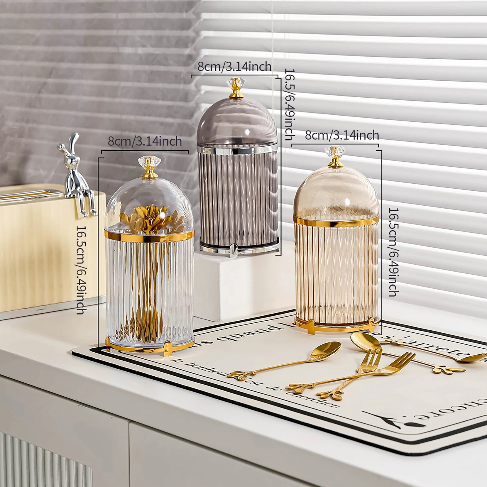 Porte - Couverts Organiseur pour Cuillères et Fourchettes - Range - Ustensiles et Boîte de Rangement pour Cuisine et Table - Cuisine Chez Nadine
