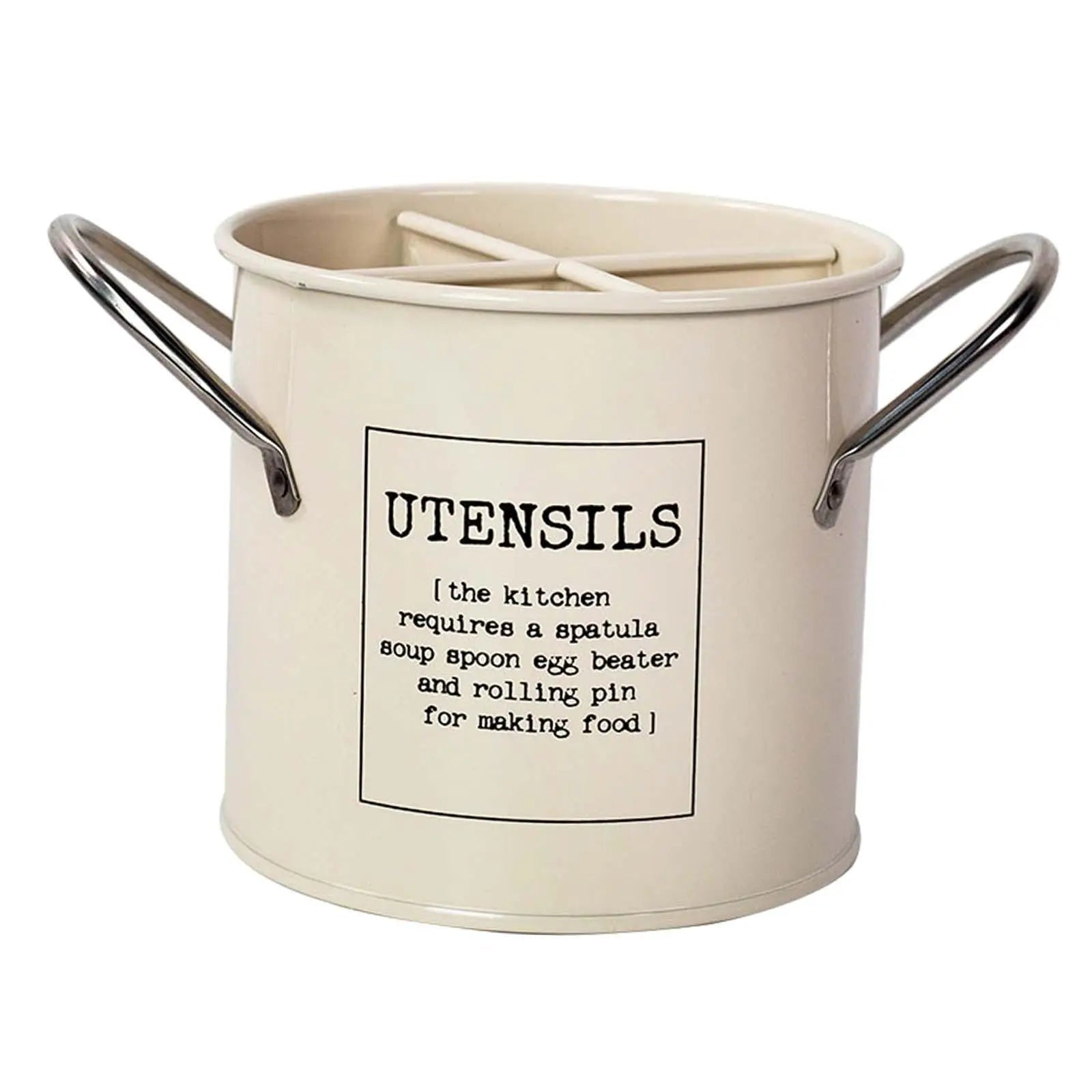 Porte - Ustensiles Multifonctionnel en Métal - Organisateur Couverts 4 Compartiments pour Cuisine - Cuisine Chez Nadine