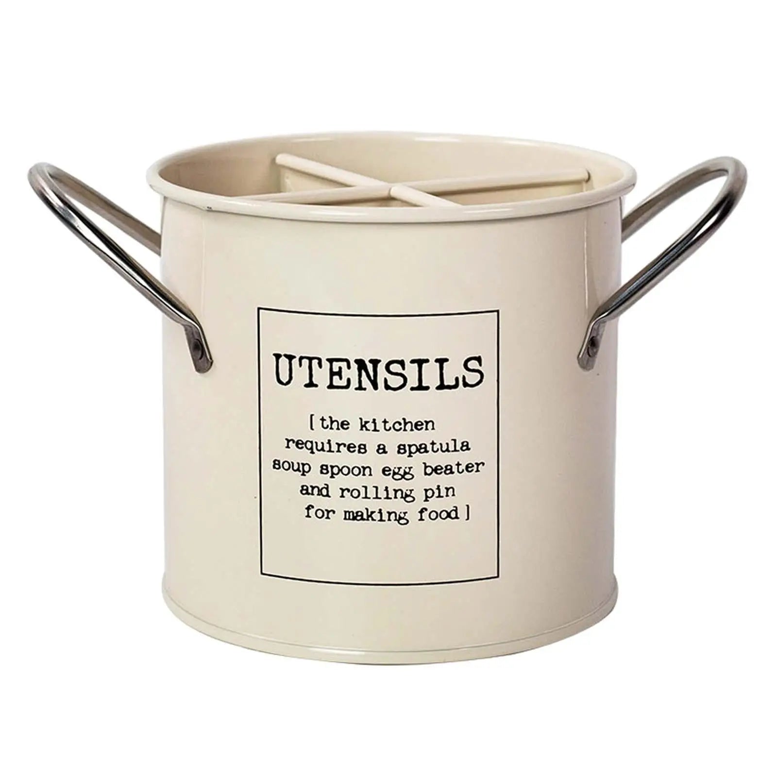 Porte - Ustensiles Multifonctionnel en Métal - Organisateur Couverts 4 Compartiments pour Cuisine - Cuisine Chez Nadine