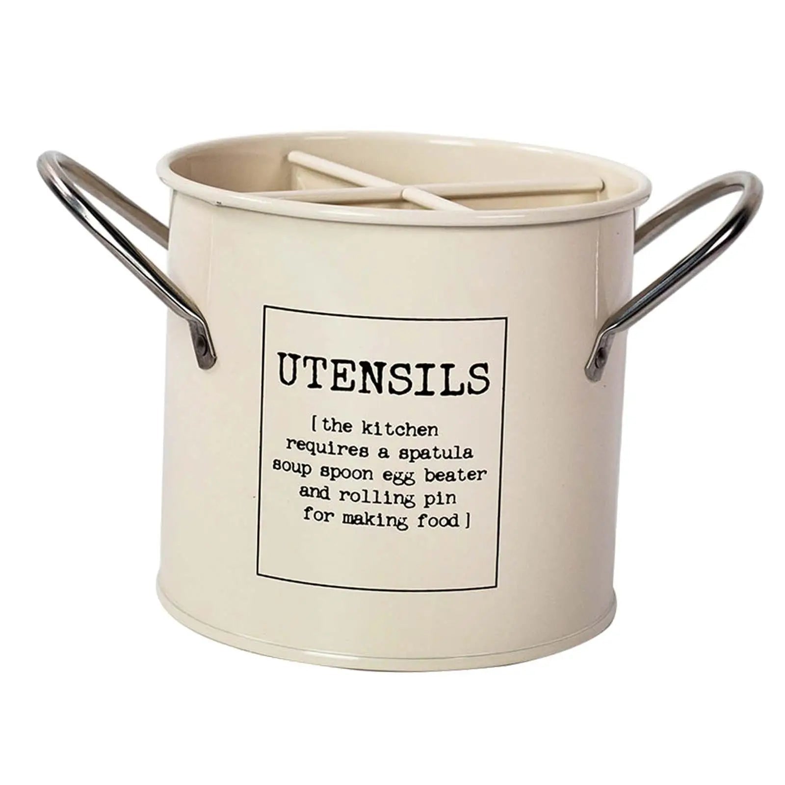 Porte - Ustensiles Multifonctionnel en Métal - Organisateur Couverts 4 Compartiments pour Cuisine - Cuisine Chez Nadine