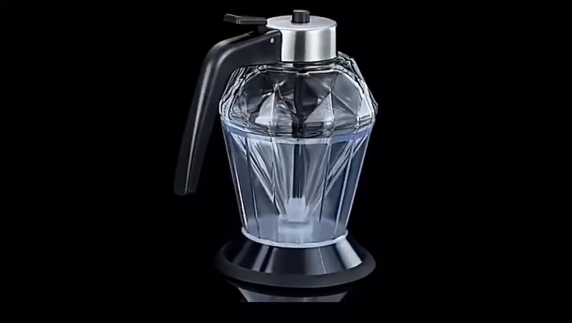 Pot à miel avec support et louche - Distributeur de miel et sirop motif nid d'abeille - Accessoire cuisine avec couvercle - Cuisine Chez Nadine