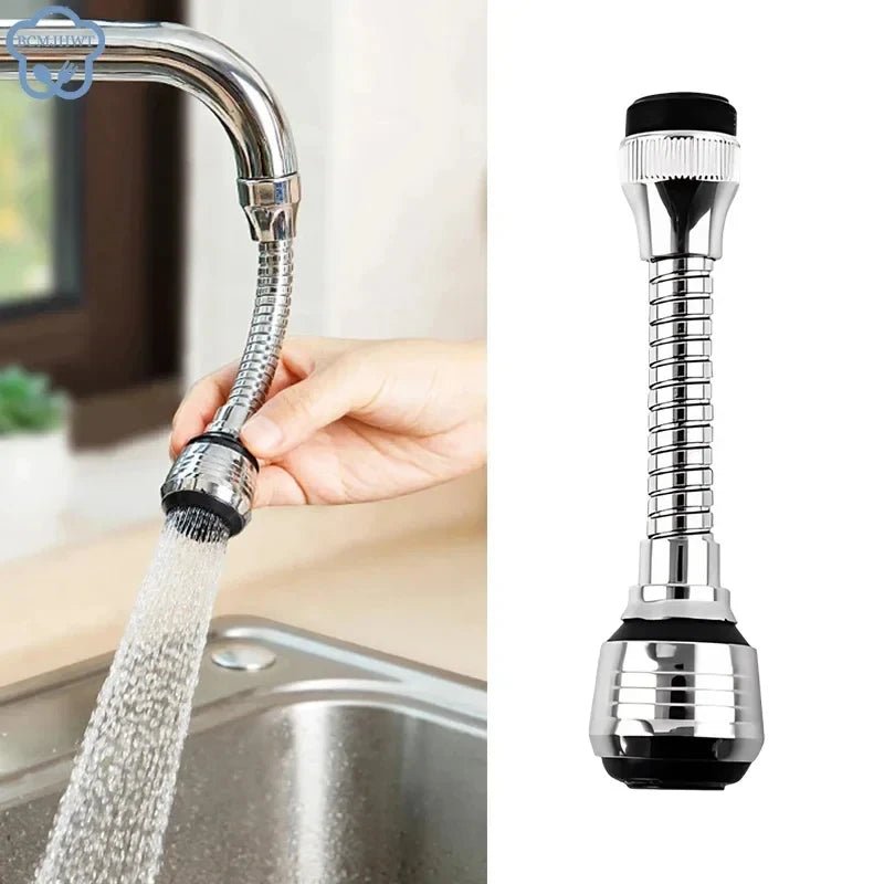 Prolongateur de Robinet en Acier Inoxydable Économiseur d'Eau Rotatif Anti - Éclaboussures - Aérateur Extensible pour Cuisine - Cuisine Chez Nadine