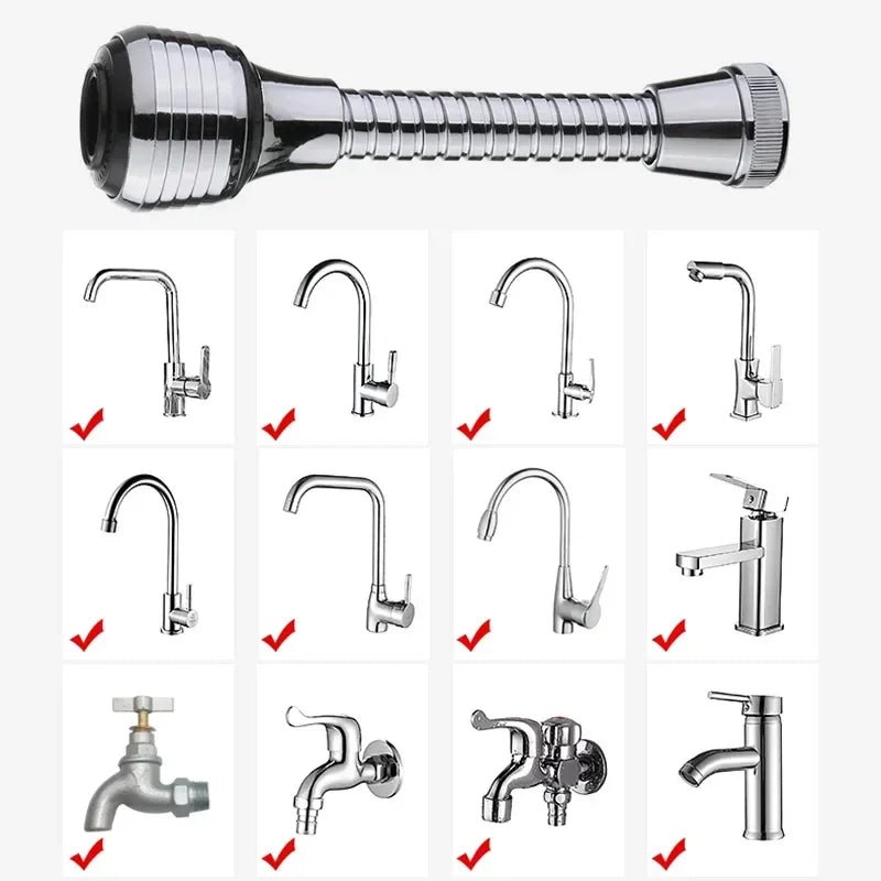Prolongateur de Robinet Rotatif 360° avec 2 Modes et Haute Pression - Économiseur d'Eau pour Cuisine et Salle de Bain - Cuisine Chez Nadine