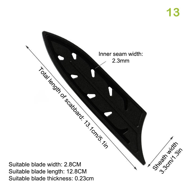 Protège - Lames pour Couteaux de Cuisine 3 - 8 Pouces - Étuis Plastique Noir Protecteurs de Lame Accessoire Sécurité - Cuisine Chez Nadine
