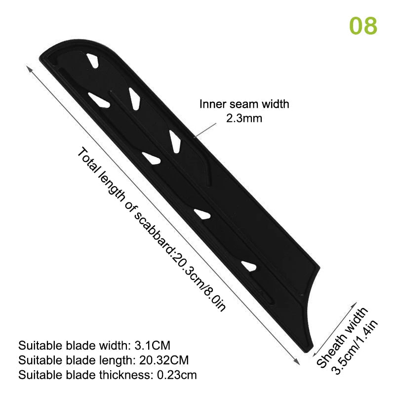 Protège - Lames pour Couteaux de Cuisine 3 - 8 Pouces - Étuis Plastique Noir Protecteurs de Lame Accessoire Sécurité - Cuisine Chez Nadine