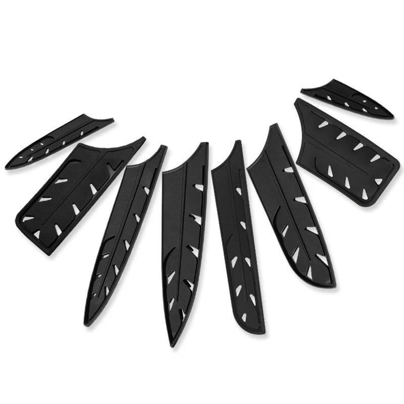 Protège - Lames pour Couteaux de Cuisine 3 - 8 Pouces - Étuis Plastique Noir Protecteurs de Lame Accessoire Sécurité - Cuisine Chez Nadine