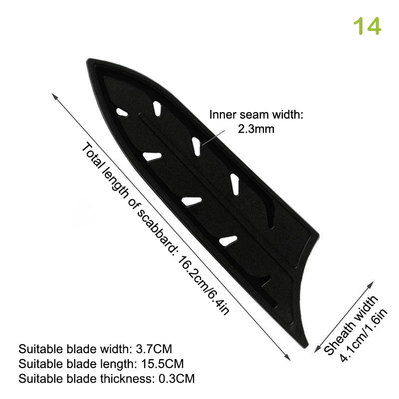 Protège - Lames pour Couteaux de Cuisine 3 - 8 Pouces - Étuis Plastique Noir Protecteurs de Lame Accessoire Sécurité - Cuisine Chez Nadine