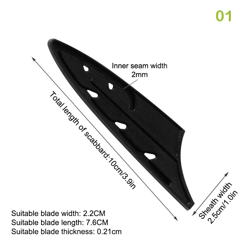 Protège - Lames pour Couteaux de Cuisine 3 - 8 Pouces - Étuis Plastique Noir Protecteurs de Lame Accessoire Sécurité - Cuisine Chez Nadine