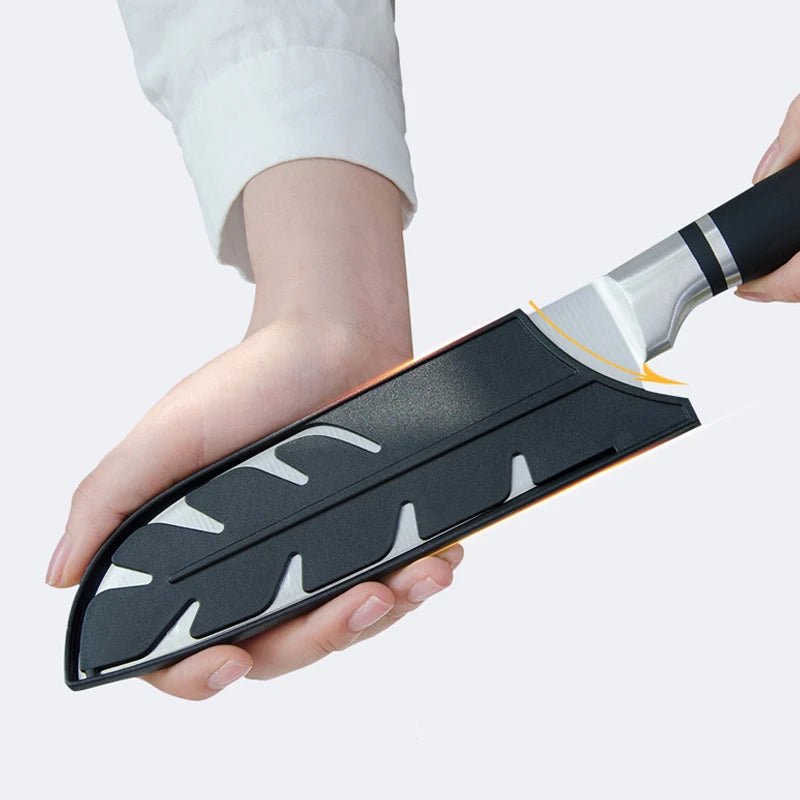 Protège - Lames pour Couteaux de Cuisine 3 - 8 Pouces - Étuis Plastique Noir Protecteurs de Lame Accessoire Sécurité - Cuisine Chez Nadine