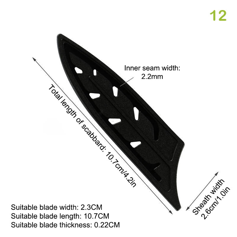 Protège - Lames pour Couteaux de Cuisine 3 - 8 Pouces - Étuis Plastique Noir Protecteurs de Lame Accessoire Sécurité - Cuisine Chez Nadine