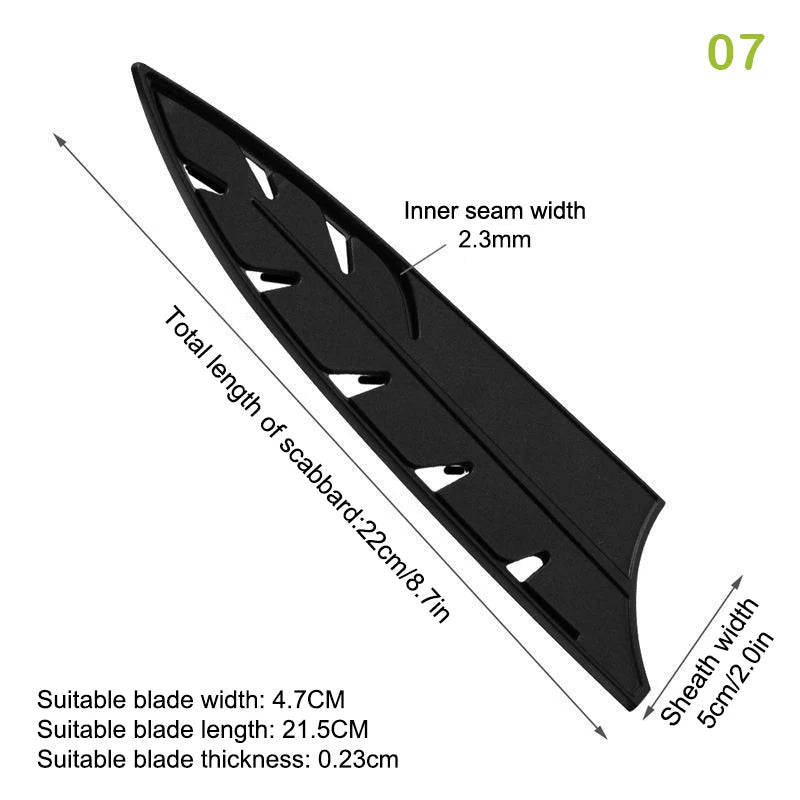 Protège - Lames pour Couteaux de Cuisine 3 - 8 Pouces - Étuis Plastique Noir Protecteurs de Lame Accessoire Sécurité - Cuisine Chez Nadine
