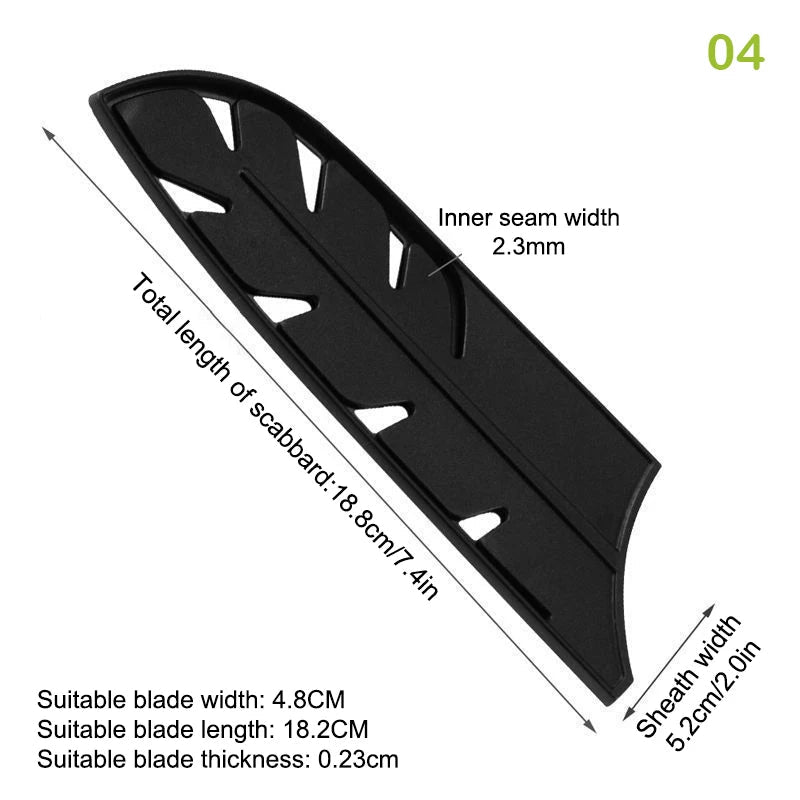Protège - Lames pour Couteaux de Cuisine 3 - 8 Pouces - Étuis Plastique Noir Protecteurs de Lame Accessoire Sécurité - Cuisine Chez Nadine