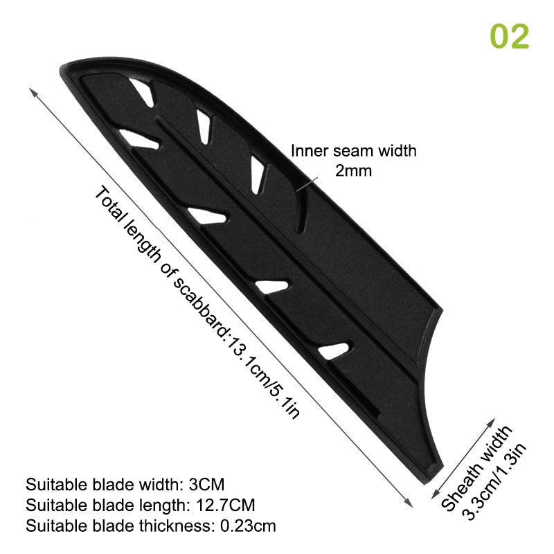 Protège - Lames pour Couteaux de Cuisine 3 - 8 Pouces - Étuis Plastique Noir Protecteurs de Lame Accessoire Sécurité - Cuisine Chez Nadine