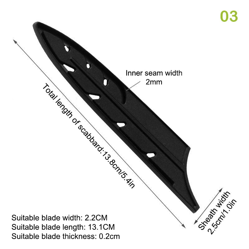 Protège - Lames pour Couteaux de Cuisine 3 - 8 Pouces - Étuis Plastique Noir Protecteurs de Lame Accessoire Sécurité - Cuisine Chez Nadine