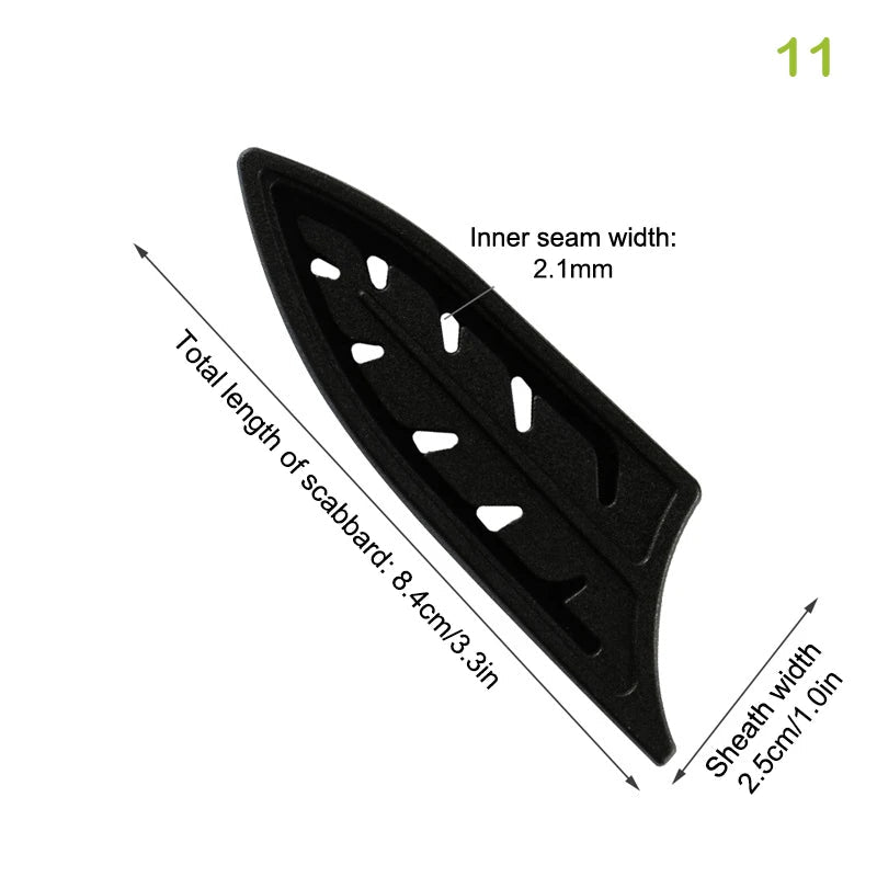 Protège - Lames pour Couteaux de Cuisine 3 - 8 Pouces - Étuis Plastique Noir Protecteurs de Lame Accessoire Sécurité - Cuisine Chez Nadine