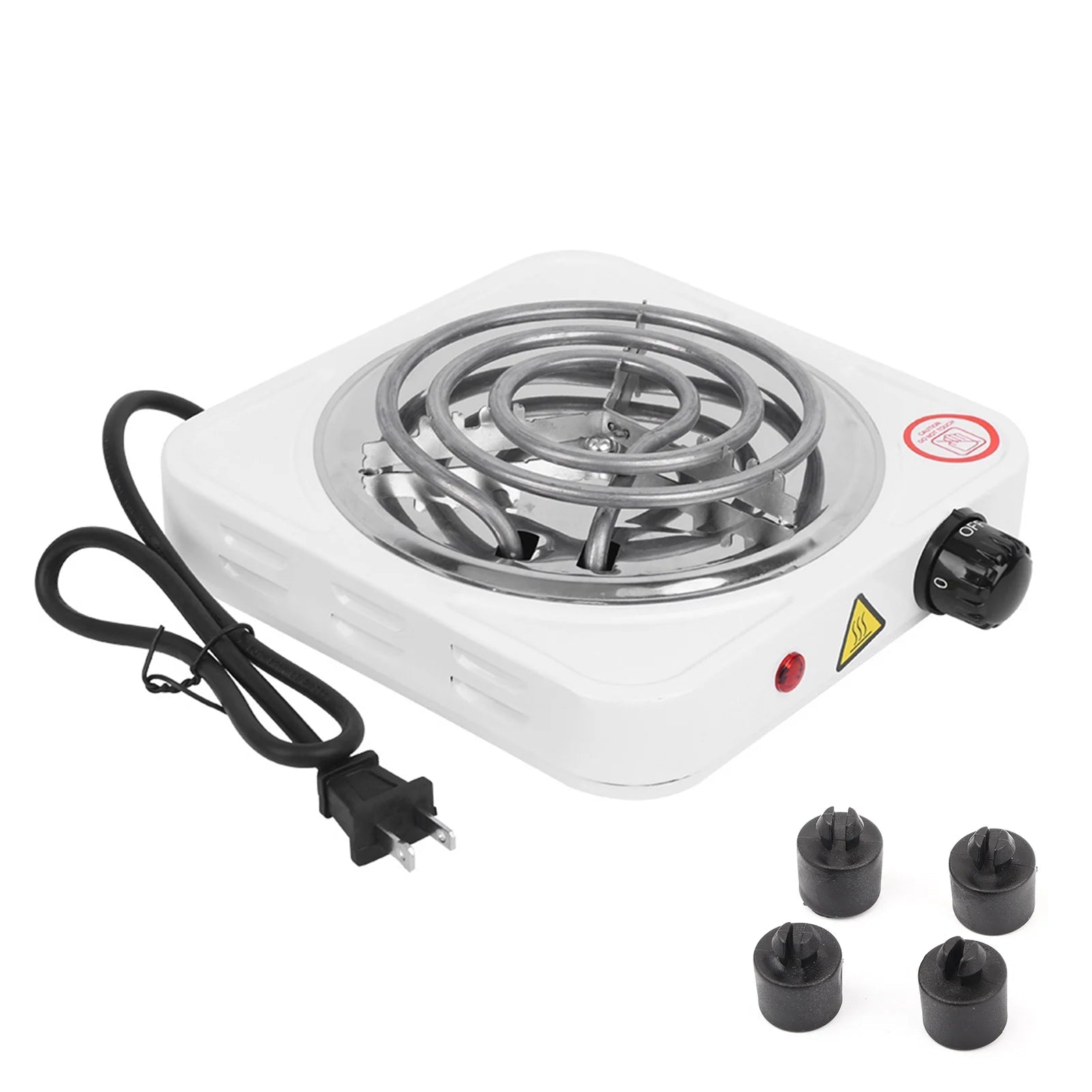 Réchaud Électrique Portable 1000W - Plaque Chauffante Simple en Acier Inoxydable - Cuisine Chez Nadine