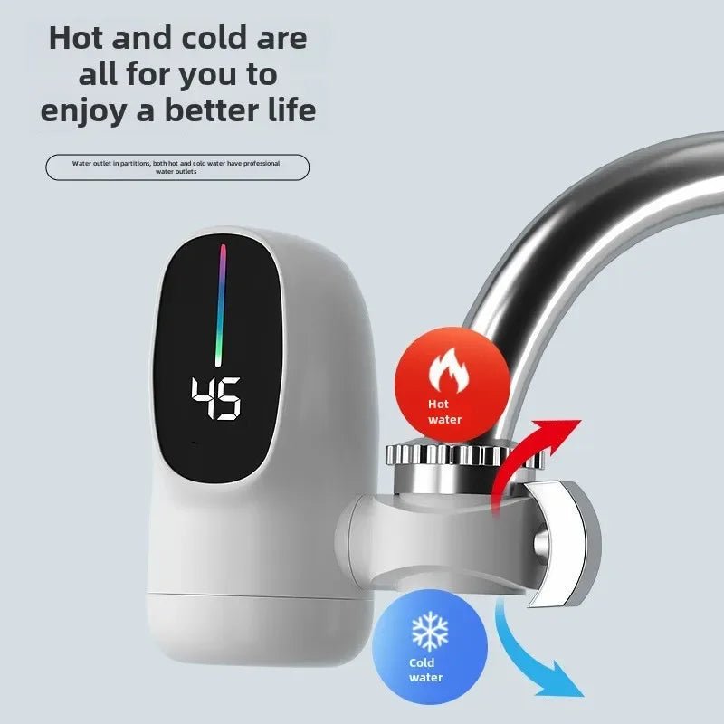 Robinet Chauffe - Eau Instantané Électrique 3000W avec Affichage de Température - Eau Chaude Immédiate pour Cuisine - Cuisine Chez Nadine