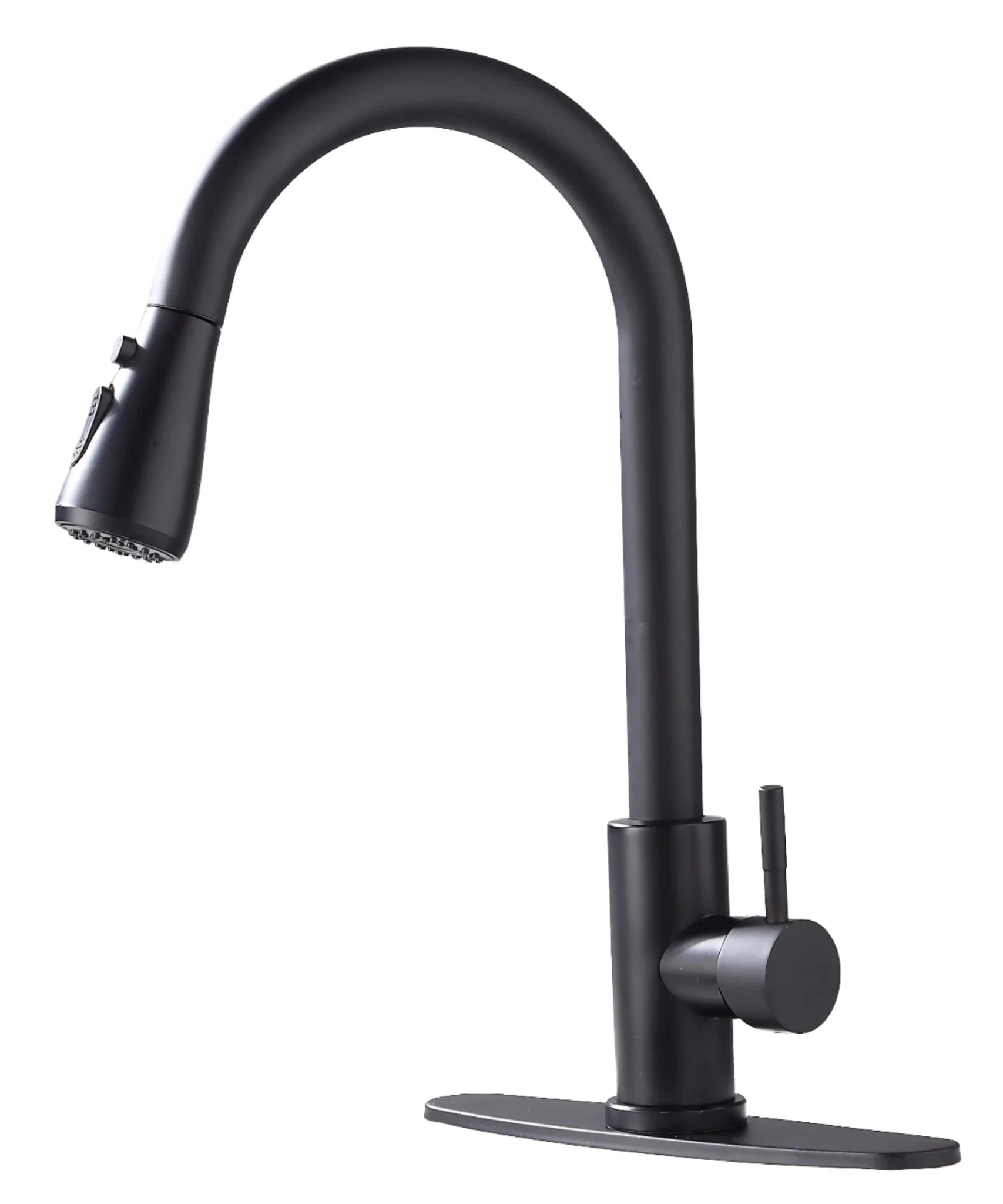 Robinet de Cuisine en Inox Noir – Mono - Trou, Extractible Pull - Down, Cartouche Céramique, Garantie 5 Ans - Cuisine Chez Nadine
