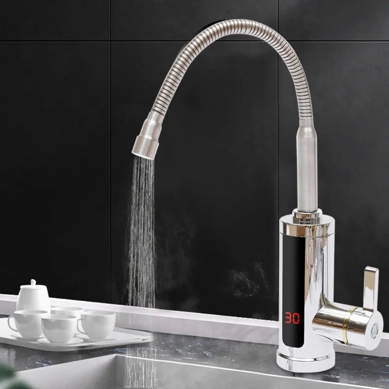 Robinet Électrique Chauffant Instantané 3KW avec Écran LCD et Rotation 360° - Chauffe - Eau pour Cuisine et Salle de Bain - Cuisine Chez Nadine