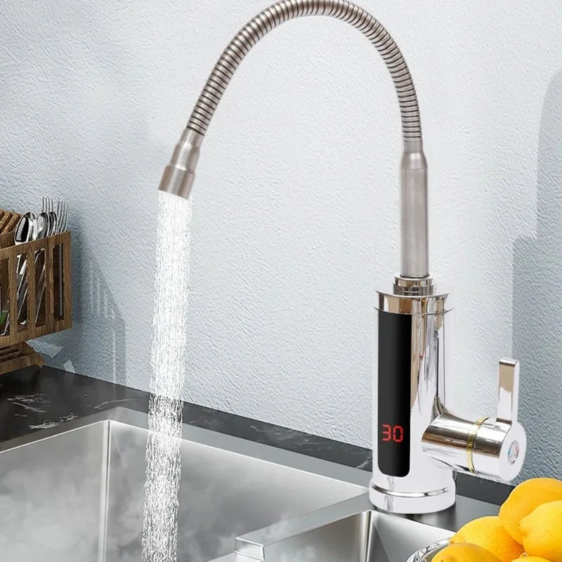 Robinet Électrique Chauffant Instantané 3KW avec Écran LCD et Rotation 360° - Chauffe - Eau pour Cuisine et Salle de Bain - Cuisine Chez Nadine