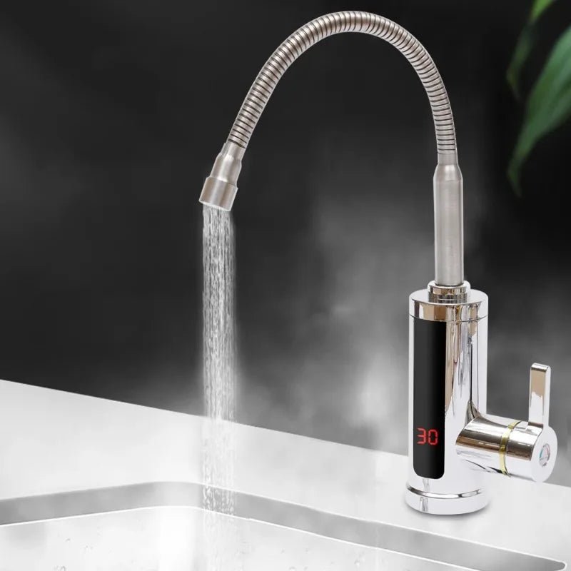 Robinet Électrique Chauffant Instantané 3KW avec Écran LCD et Rotation 360° - Chauffe - Eau pour Cuisine et Salle de Bain - Cuisine Chez Nadine