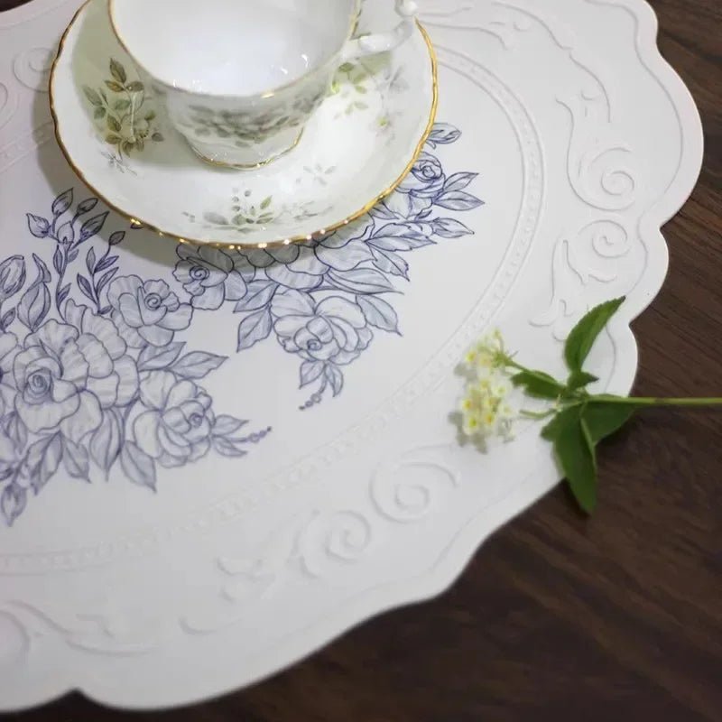 Set de Table en Silicone Motif Rétro Floral - Napperon Imperméable pour Cuisine et Salle à Manger - Cuisine Chez Nadine