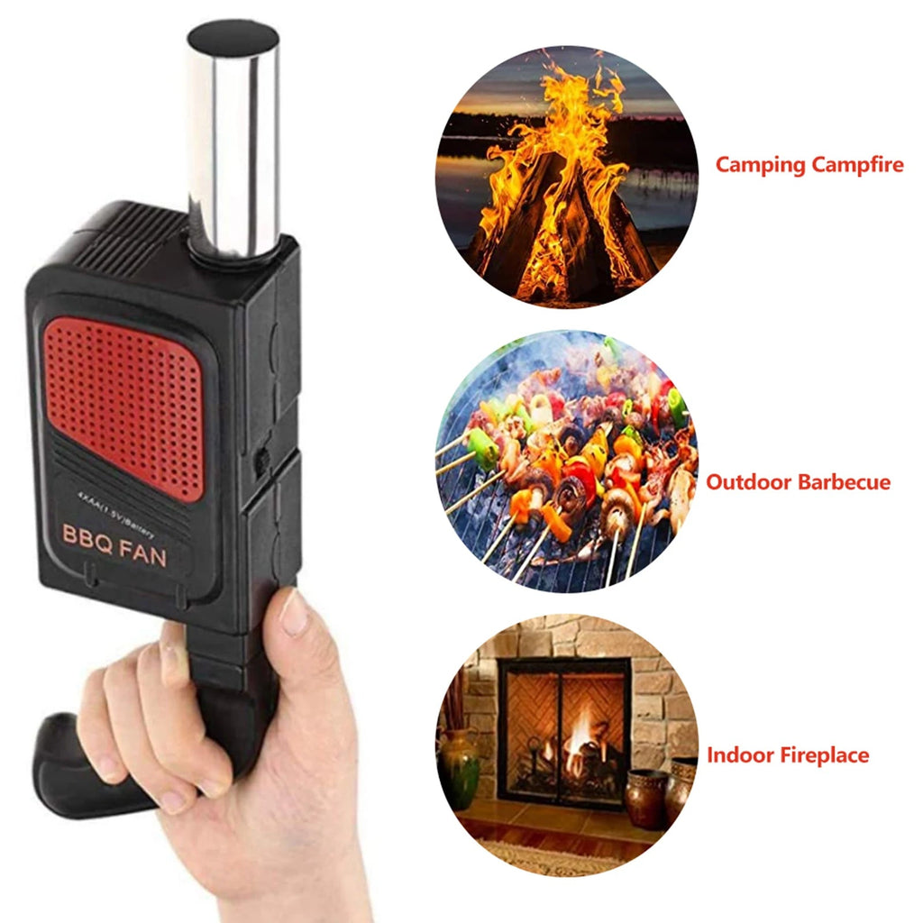 Souffleur Électrique Portable pour BBQ - Ventilateur À Main pour Barbecue, Camping et Grillades Extérieures - Cuisine Chez Nadine