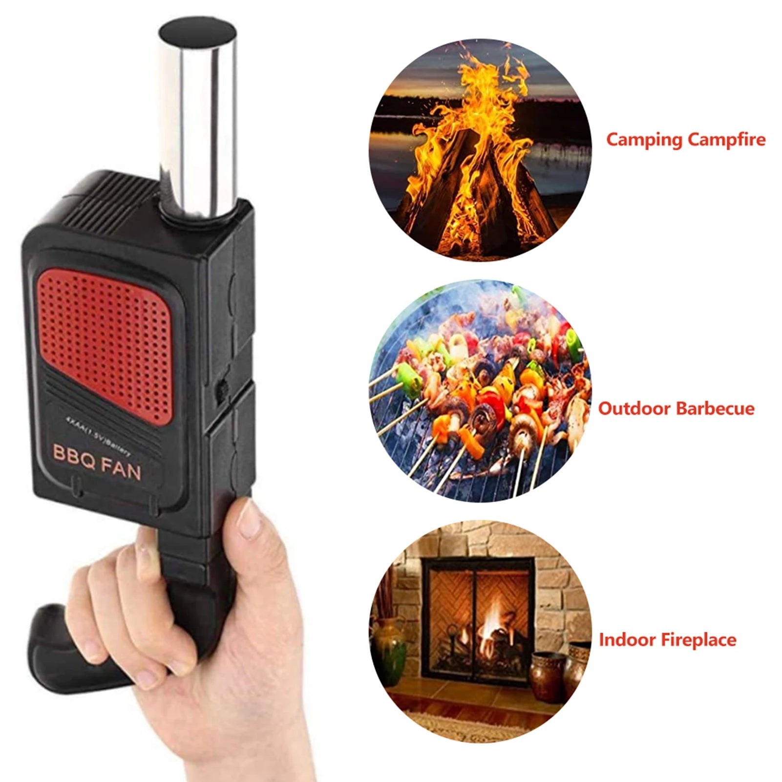 Souffleur Électrique Portable pour BBQ - Ventilateur À Main pour Barbecue, Camping et Grillades Extérieures - Cuisine Chez Nadine