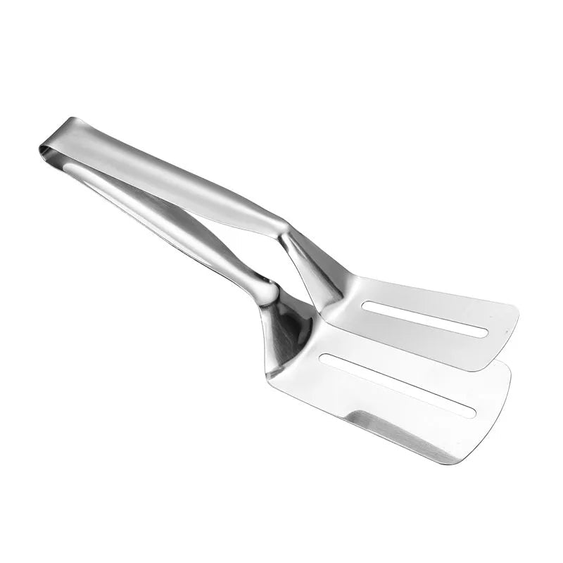 Spatule 2 - en - 1 en Silicone et Acier Inoxydable - Pince Retourneur pour Omelettes, Crêpes, Toasts et Œufs - Cuisine Chez Nadine
