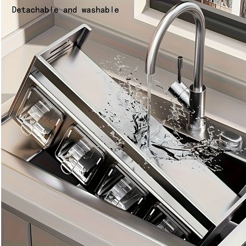 Support à épices double étage ANGAR - Aluminium antirouille sans perçage - Cuisine Chez Nadine