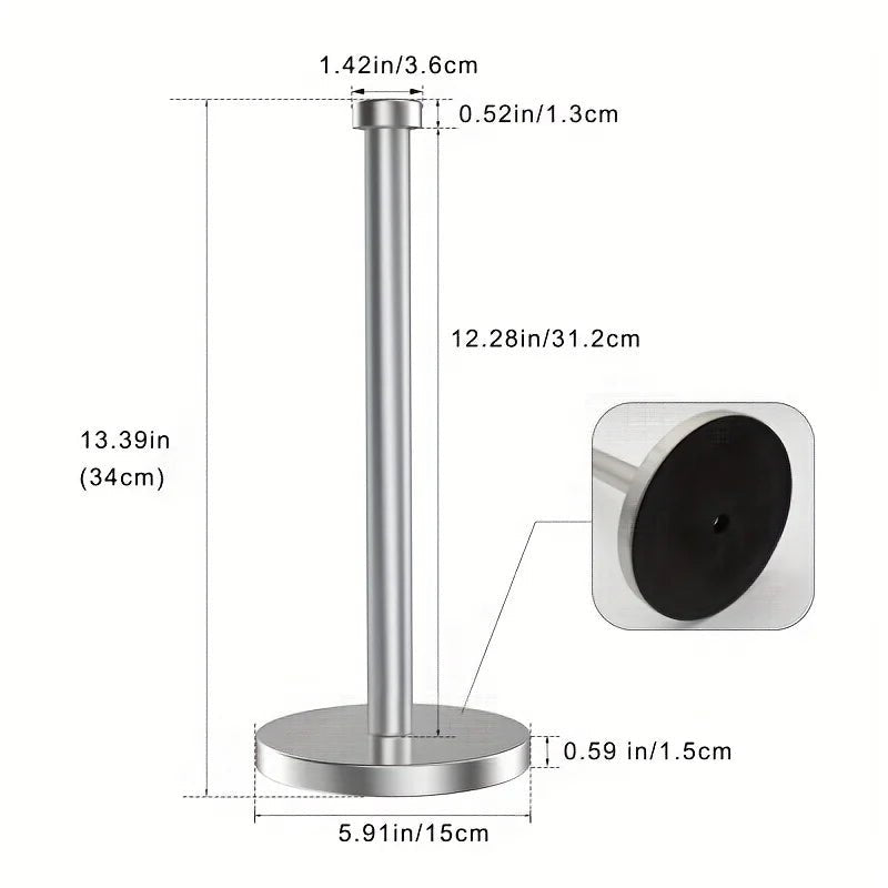 Support à essuie - tout sur pied en acier inoxydable - Design moderne pour cuisine - Cuisine Chez Nadine