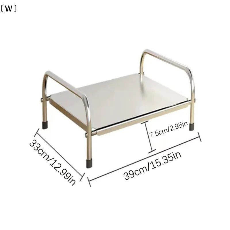 Support de Cuisinière à Induction en Acier Inoxydable Multifonctionnel sur Pied - Étagère pour Plaque de Cuisson et Cuisinière à Gaz - Cuisine Chez Nadine