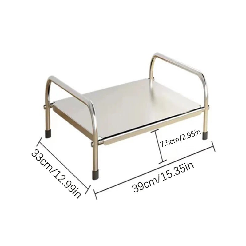 Support de Cuisinière à Induction en Acier Inoxydable Multifonctionnel sur Pied - Étagère pour Plaque de Cuisson et Cuisinière à Gaz - Cuisine Chez Nadine