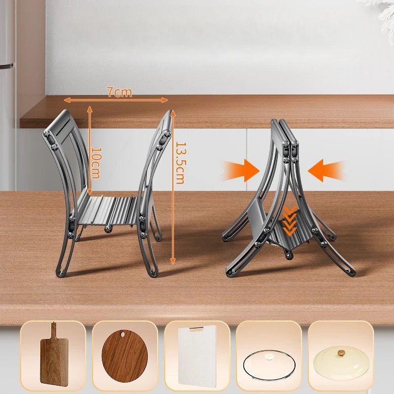 Support de rangement multifonctionnel pour planches à découper en aluminium - Étagère intégrée pour cuisine - Cuisine Chez Nadine