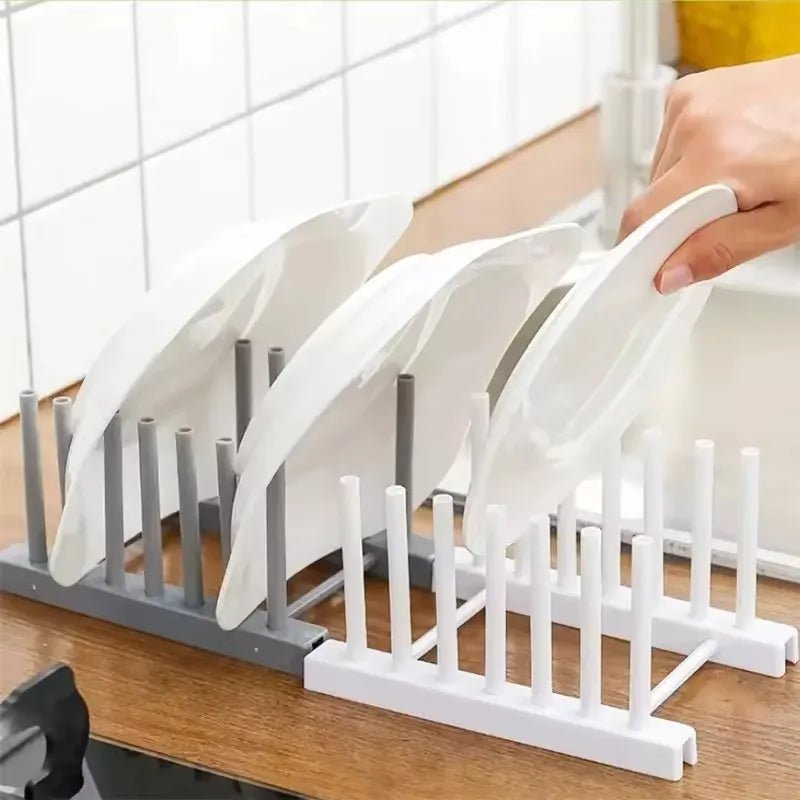 Support de Rangement pour Couvercles et Ustensiles de Cuisine - Organisateur Vertical en Acier Inoxydable - Cuisine Chez Nadine