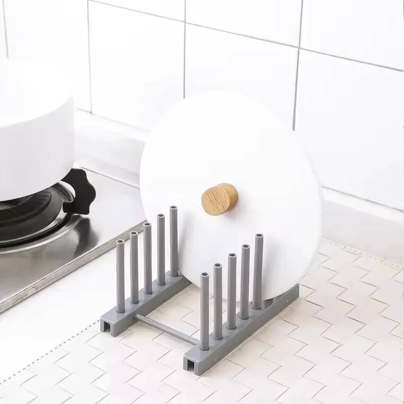 Support de Rangement pour Couvercles et Ustensiles de Cuisine - Organisateur Vertical en Acier Inoxydable - Cuisine Chez Nadine