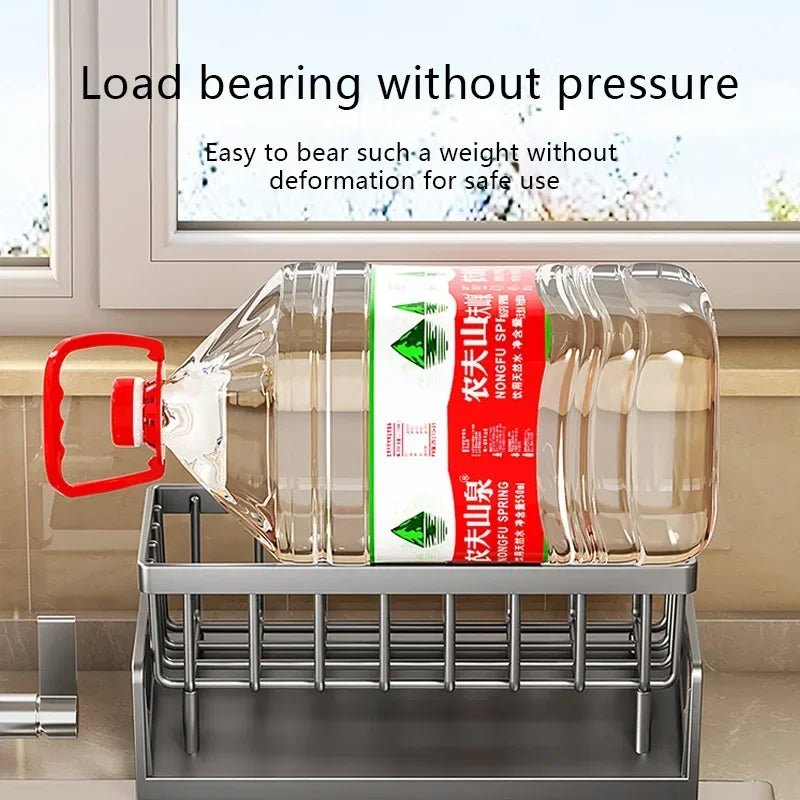 Support Organiseur pour Éponge de Cuisine avec Drainage - Porte - Savon et Range - Torchons Multifonction Grande Capacité - Cuisine Chez Nadine